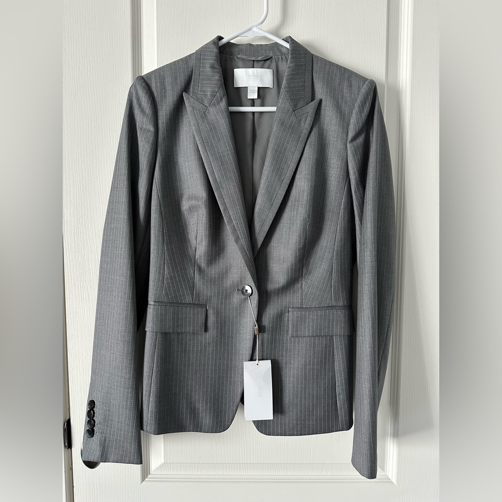 Boss gray blazer with some flaws